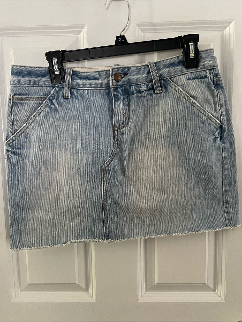 X2 Light Blue Denim Mini Skirt
